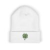 Volleyball Clover Beanie Embroidered 4 Leaf Lucky Hat St Patricks Gift for Player Fan Coach Multiple Color Knit Skull Cap Volleyball Clover Beanie Embroidered 4 Leaf Lucky Hat St Patricks Gift for Player Fan Coach Multiple Color Knit Skull Cap