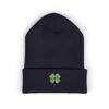 Volleyball Clover Beanie Embroidered 4 Leaf Lucky Hat St Patricks Gift for Player Fan Coach Multiple Color Knit Skull Cap Volleyball Clover Beanie Embroidered 4 Leaf Lucky Hat St Patricks Gift for Player Fan Coach Multiple Color Knit Skull Cap