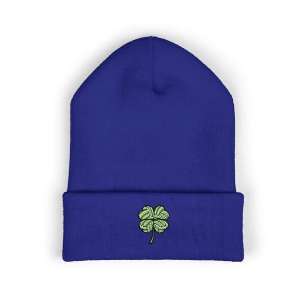 Volleyball Clover Beanie Embroidered 4 Leaf Lucky Hat St Patricks Gift for Player Fan Coach Multiple Color Knit Skull Cap Volleyball Clover Beanie Embroidered 4 Leaf Lucky Hat St Patricks Gift for Player Fan Coach Multiple Color Knit Skull Cap