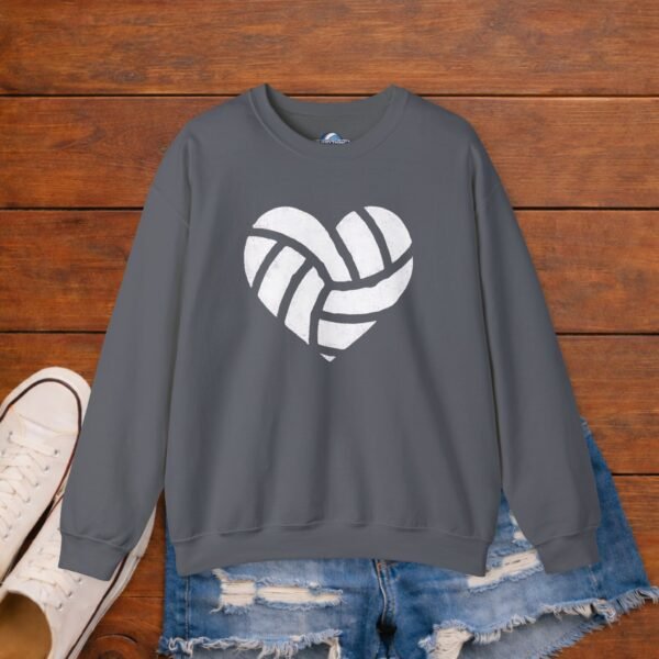 Volleyball Heart Crewneck Sweatshirt | Minimal Volleyball Mom Game Day Sweatshirt