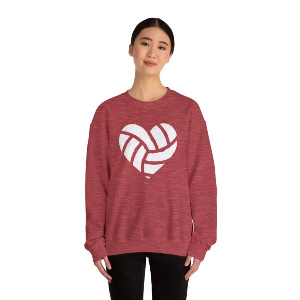 Volleyball Heart Crewneck Sweatshirt | Minimal Volleyball Mom Game Day Sweatshirt