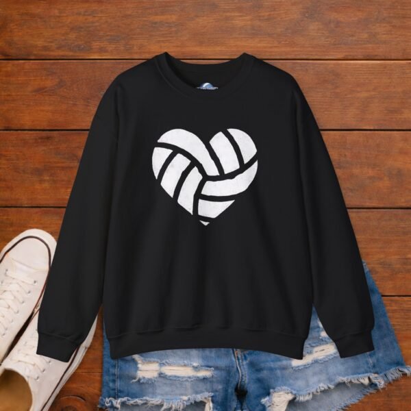 Volleyball Heart Crewneck Sweatshirt | Minimal Volleyball Mom Game Day Sweatshirt