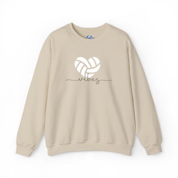 Volleyball Heart Crewneck Sweatshirt — 'volleyball' Script Comfort Pullover Volleyball Heart Crewneck Sweatshirt — 'volleyball' Script Comfort Pullover