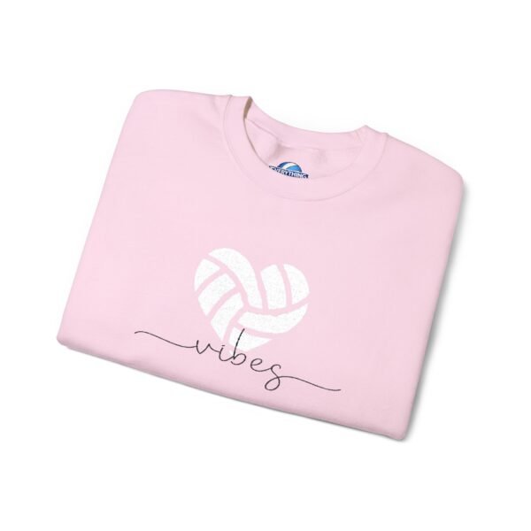 Volleyball Heart Crewneck Sweatshirt — 'volleyball' Script Comfort Pullover