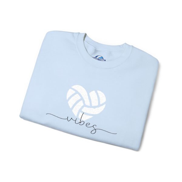 Volleyball Heart Crewneck Sweatshirt — 'volleyball' Script Comfort Pullover