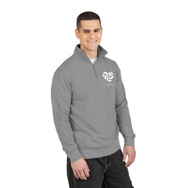 Volleyball Heart Vibes Quarter Zip Fleece Pullover Grey Cotton Heritage M2475 Sweatshirt Gift for Volleyball Mom Player Coach Fan Volleyball Heart Vibes Quarter Zip Fleece Pullover Grey Cotton Heritage M2475 Sweatshirt Gift for Volleyball Mom Player Coach Fan