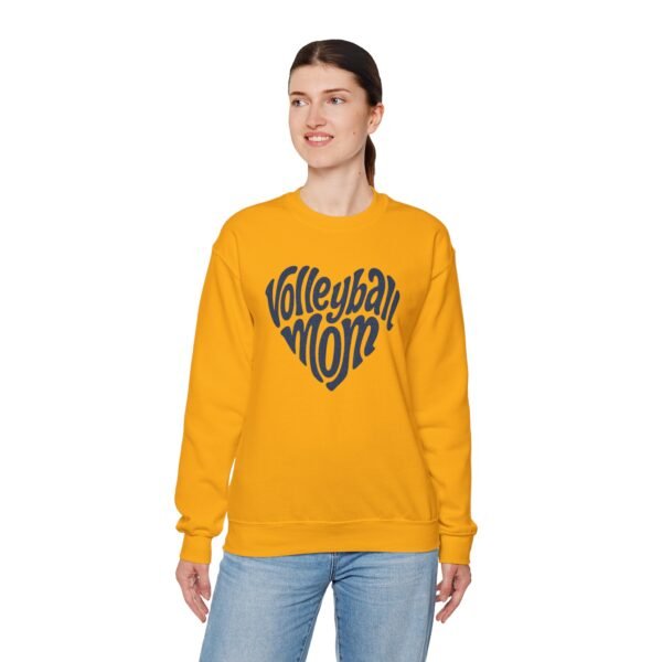 Volleyball Mom Heart Crewneck Sweatshirt | Cozy Game Day Sweatshirt