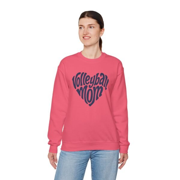 Volleyball Mom Heart Crewneck Sweatshirt | Cozy Game Day Sweatshirt
