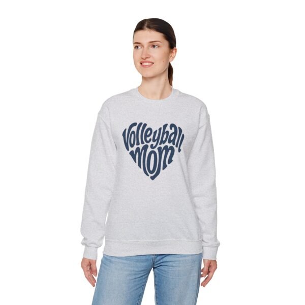Volleyball Mom Heart Crewneck Sweatshirt | Cozy Game Day Sweatshirt