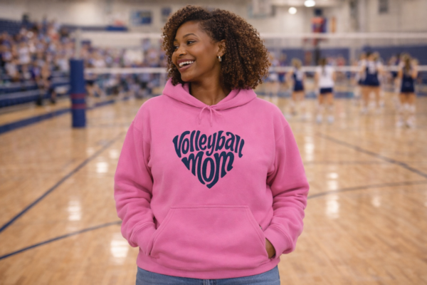 Volleyball Mom Hoodie Heart Design Volleyball Mom Hoodie Heart Design
