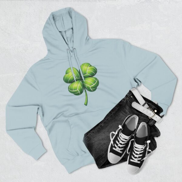 Volleyball Shamrock Fleece Hoodie — "Play with Heart" 3-Panel