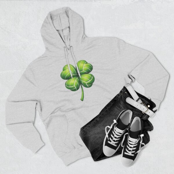 Volleyball Shamrock Fleece Hoodie — "Play with Heart" 3-Panel