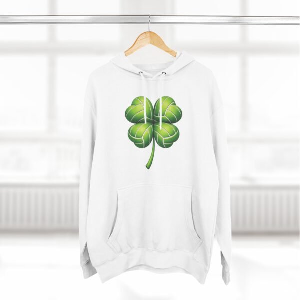 Volleyball Shamrock Fleece Hoodie — "Play with Heart" 3-Panel