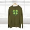 Volleyball Shamrock Fleece Hoodie — "Play with Heart" 3-Panel