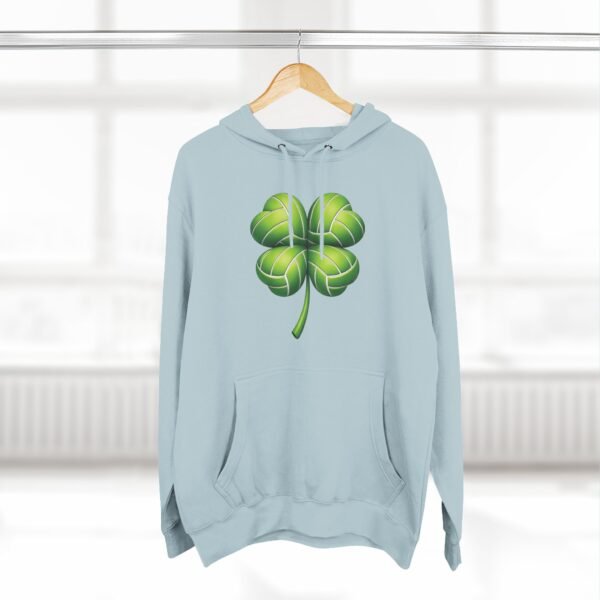 Volleyball Shamrock Fleece Hoodie — "Play with Heart" 3-Panel
