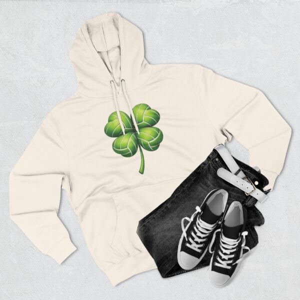 Volleyball Shamrock Fleece Hoodie — "Play with Heart" 3-Panel