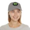Shamrock Leather Patch Dad Hat — St. Patrick’s Clover Cap