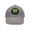 Shamrock Leather Patch Dad Hat — St. Patrick’s Clover Cap