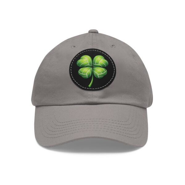 Shamrock Leather Patch Dad Hat — St. Patrick’s Clover Cap