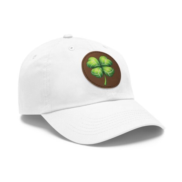 Shamrock Leather Patch Dad Hat — St. Patrick’s Clover Cap