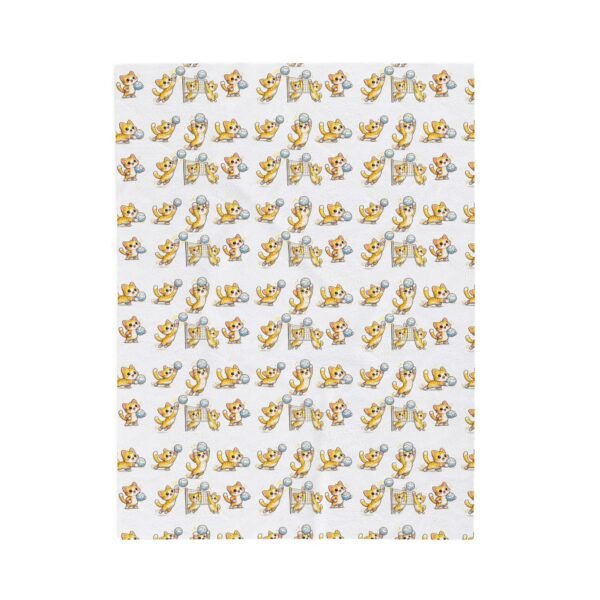 Velveteen Plush Blanket — Cute Puppy Pattern Cozy Throw for Kids & Pets Velveteen Plush Blanket — Cute Puppy Pattern Cozy Throw for Kids & Pets