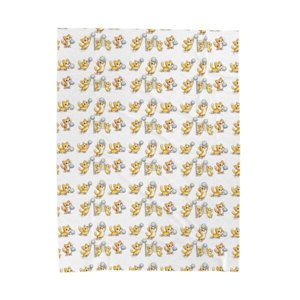 Velveteen Plush Blanket — Cute Puppy Pattern Cozy Throw for Kids & Pets Velveteen Plush Blanket — Cute Puppy Pattern Cozy Throw for Kids & Pets